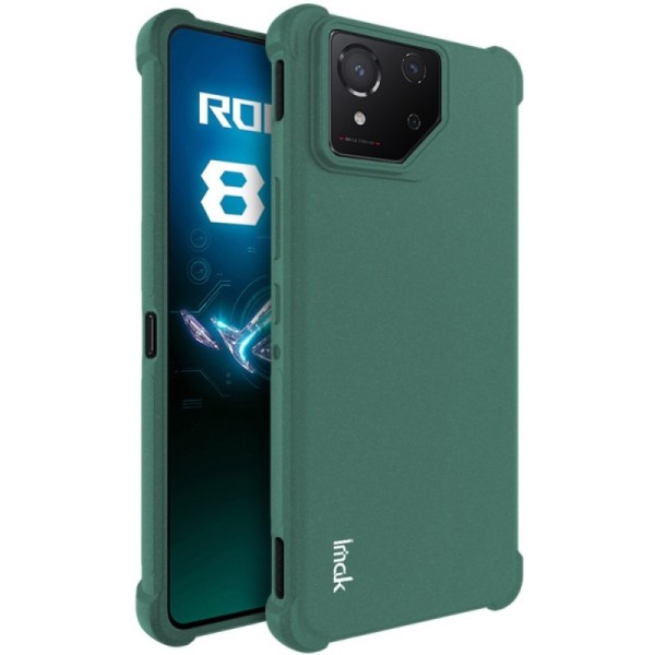 „Imak“ reinforced protection hard silicone (TPU) case - green (Rog Phone 8 / 8 Pro)