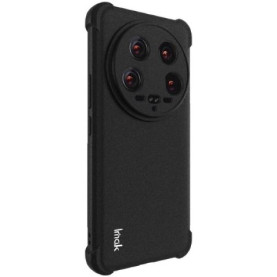Xiaomi 14 Ultra Imak reinforced protection hard silicone TPU black case - back | Priedai.lt