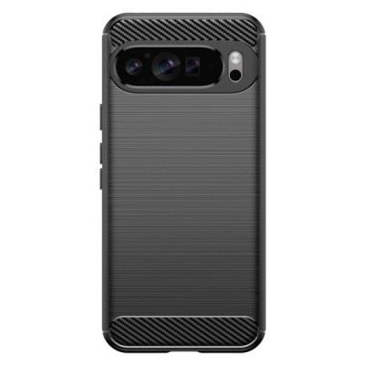 Google Pixel 9 Pro XL "Carbon" hard silicone (TPU) black case - cover | Priedai.lt