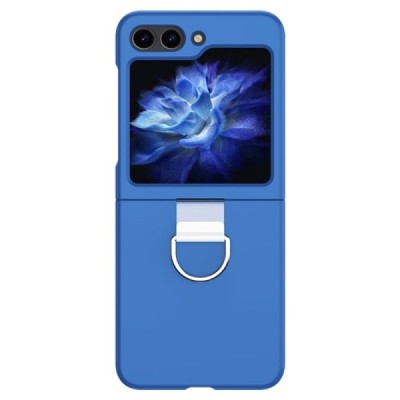 Samsung Galaxy Flip7 FE / Flip6 „Ring“ plastic dark blue case - back | Priedai.lt