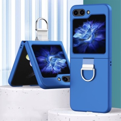 Samsung Galaxy Flip7 FE / Flip6 „Ring“ plastic dark blue case - back | Priedai.lt