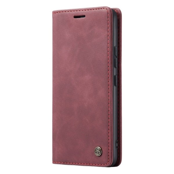„CaseMe“ Retro Solid Flip Case - Burgundy (Xiaomi 14 Ultra)
