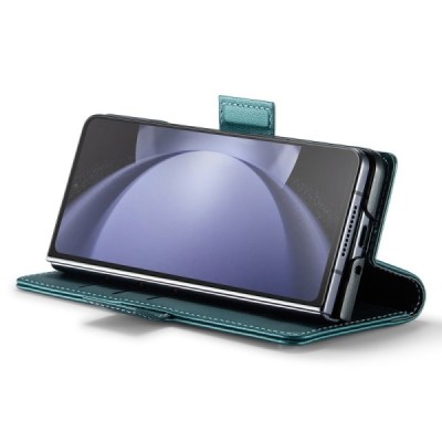 Samsung Galaxy Fold6 5G (SM-F956B) „CaseMe“ Leather solid flip green leather case - booklet | Priedai.lt