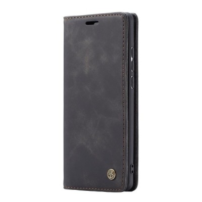 Xiaomi Poco F2 Pro CaseMe Retro Solid Flip Case Book - Black | Priedai.lt