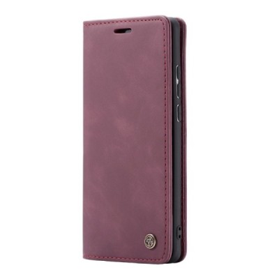 Xiaomi Poco F2 Pro CaseMe Retro Solid Flip Case Book - Burgundy | Priedai.lt