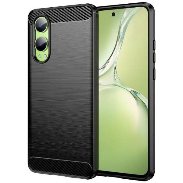 "Carbon" hard silicone (TPU) case - black (OnePlus Nord CE4 Lite 5G)