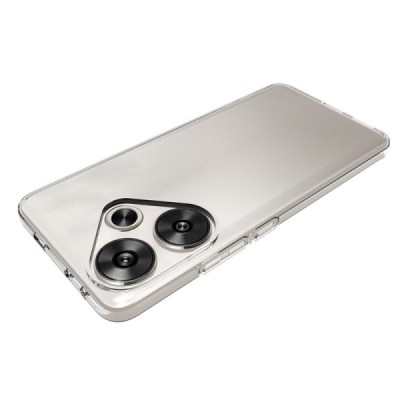 Poco F6 5G hard silicone (TPU) clear, transparent case - cover | Priedai.lt
