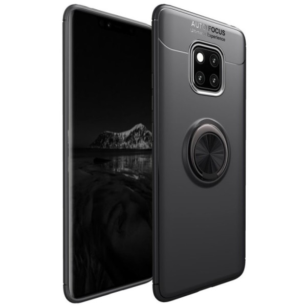 "FOCUS" Kickstand hard silicone (TPU) case - black (Mate 20 Pro)