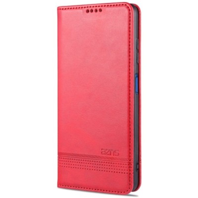 "AZNS" Retro Flip Leather Book Type Case for Xiaomi Poco X3 - Red | Priedai.lt