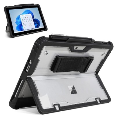 Microsoft Surface Pro 11, 10, 9 reinforced protection Transparent kickstand case cover | Priedai.lt