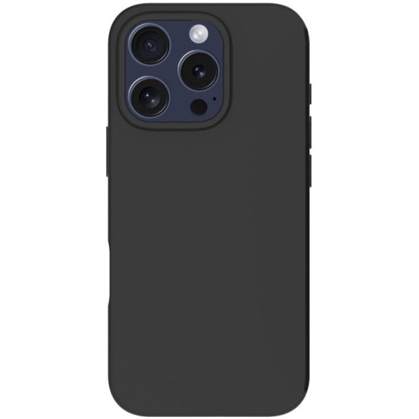 Hard silicone (TPU) case - black (iPhone 16 Pro)