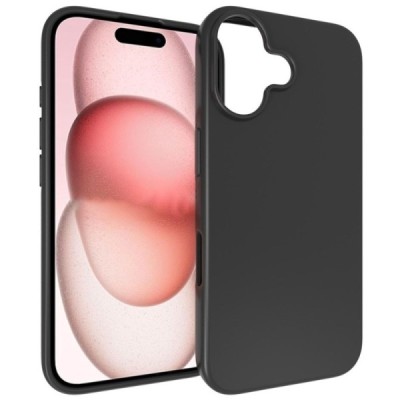 Apple iPhone 16 hard silicone (TPU) black case - cover | Priedai.lt