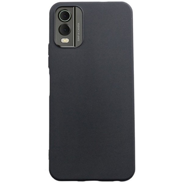 Hard silicone (TPU) case - black (Nokia C32)