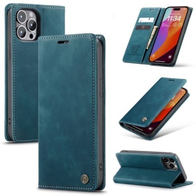 Apple iPhone 16 Pro CaseMe Retro Solid Flip Case Book - Green | Priedai.lt