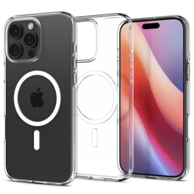 "Spigen" Liquid Crystal MagFit Apple iPhone 16 Pro clear, transparent Hard Silicone Case Cover | Priedai.lt