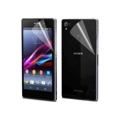 Sony Xperia Z1 apsauginė skaidri ekrano plėvelė ir apsauginė Sony Xperia Z1 nugarėlės plėvelė / Priedai.lt