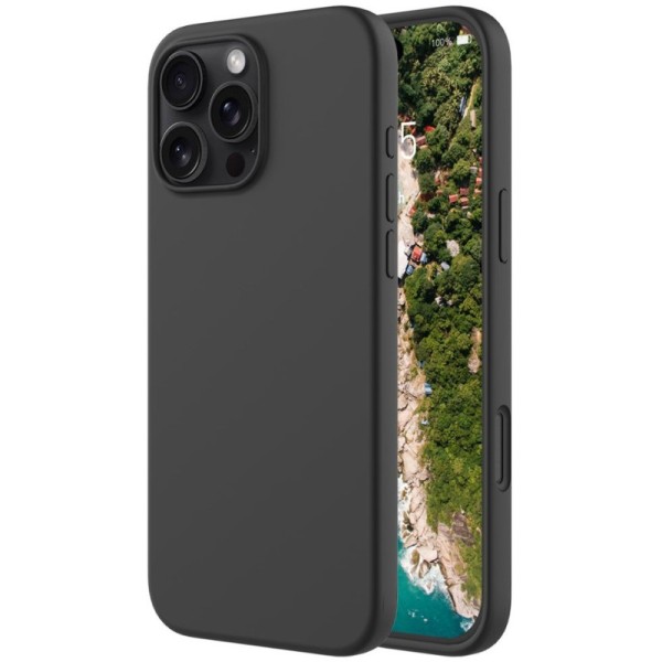 „Shell“ hard silicone (TPU) case - black (iPhone 16 Pro)