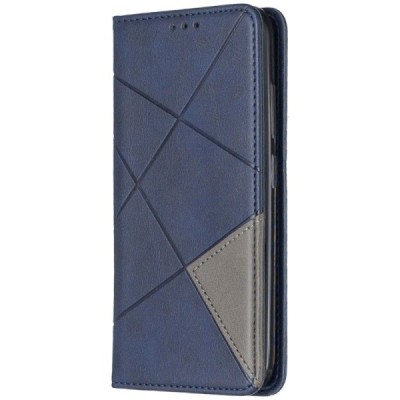 Nokia 2.2 Geometric Solid Flip Book Case - Blue | Priedai.lt