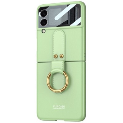 Samsung Galaxy Z Flip4 (F721) "GKK" Ring plastic green case cover - back | Priedai.lt