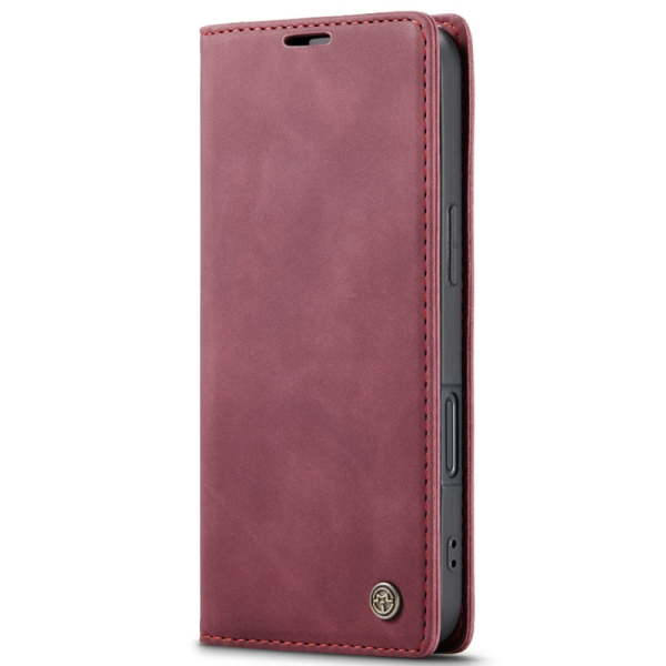 „CaseMe“ Retro Solid Flip Case - Burgundy (iPhone 16 Plus)