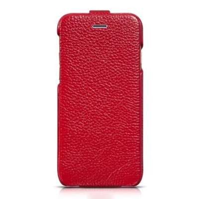 Prabangus „HOCO“ Duke serijos odinis vertikaliai atverčiamas raudonas Apple iPhone 6 (6s) dėklas / Priedai.lt