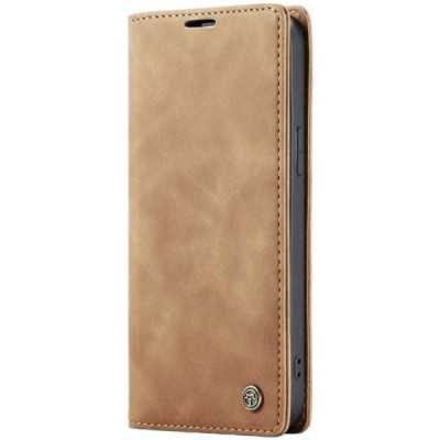 Apple iPhone 16 Plus CaseMe Retro Solid Flip Case Book - Light Brown | Priedai.lt