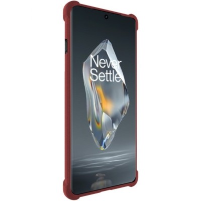 OnePlus 12R 5G (Ace 3) "Imak" reinforced protection hard silicone TPU burgundy case - back | Priedai.lt