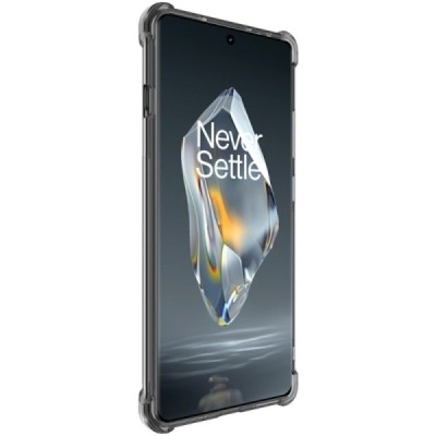 OnePlus 12R 5G (Ace 3) "Imak" reinforced protection hard silicone TPU transparent, gray case - back | Priedai.lt