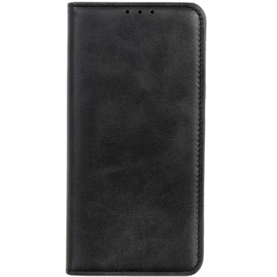 Apple iPhone 16 "Split" black leather flip case - book | Priedai.lt