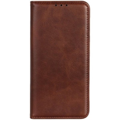 Xiaomi 14T Pro "Split" brown leather flip case - book | Priedai.lt