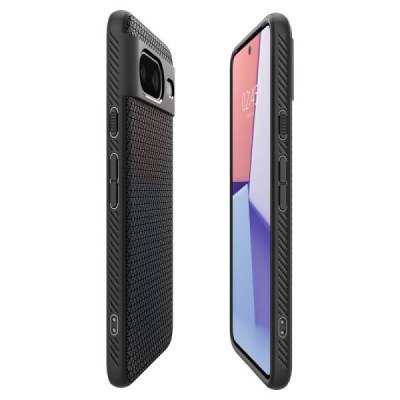 "Spigen" Liquid Air Google Pixel 8 Black Hard Silicone Case Cover - Back | Priedai.lt