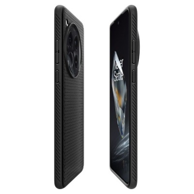 "Spigen" Liquid Air OnePlus 12 Black Hard Silicone Case Cover - Back | Priedai.lt
