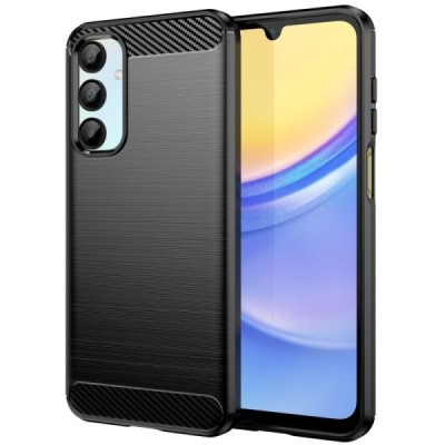 Samsung Galaxy A16 "Carbon" hard silicone (TPU) black case - cover | Priedai.lt