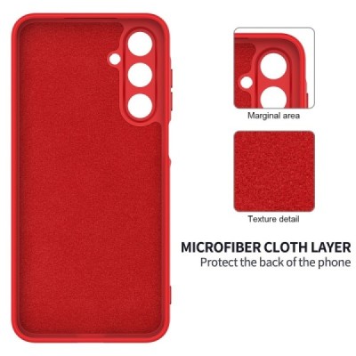 Samsung Galaxy A16 "Shell" hard liquid silicone (TPU) case red - cover | Priedai.lt