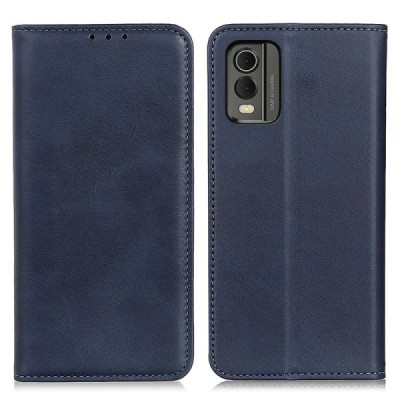 Nokia C32 "Split" blue leather flip case - book | Priedai.lt