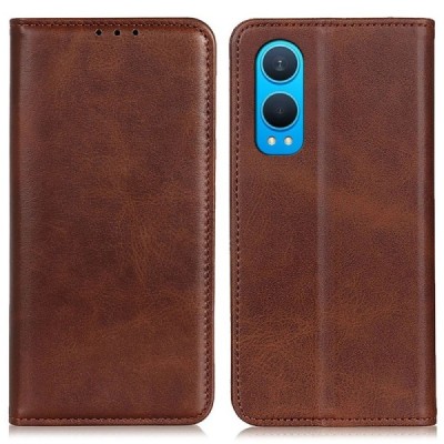 OnePlus Nord CE4 Lite 5G "Split" brown leather flip case - book | Priedai.lt