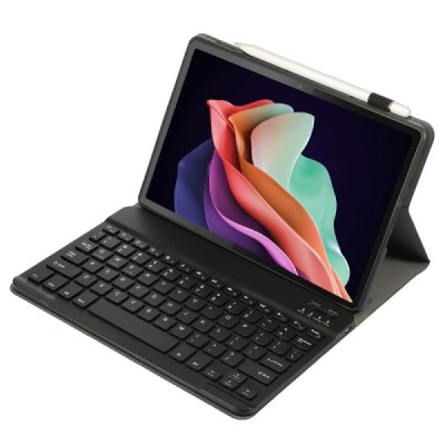 Lenovo Tab P11 11.5" Gen 2 atverčiamas juodas odinis dėklas su bluetooth belaide klaviatūra | Priedai.lt