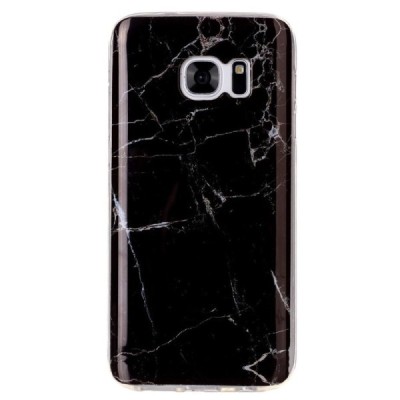 Samsung Galaxy S7 (G930) „Marble“ kieto silikono TPU juodas dėklas - nugarėlė | Priedai.lt