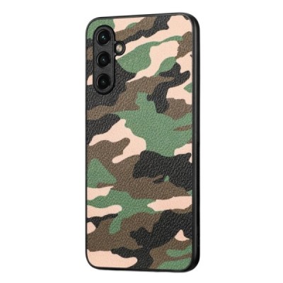 „Camouflage“ Pattern Samsung Galaxy A14 5G (SM-A146B, SM-A145F) žalias odinis dėklas | Priedai.lt