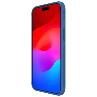 Apple iPhone 15 Pro „Nillkin“ Frosted Shield Pro mėlynas dėklas - nugarėlė | Priedai.lt