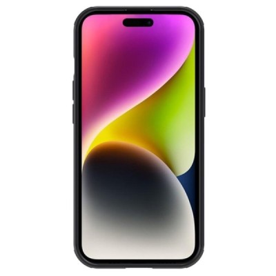 Apple iPhone 15 „Nillkin“ CamShield Pro Magnetic juodas dėklas, nugarėlė su kameros apsauga | Priedai.lt