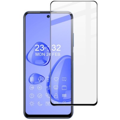 Xiaomi Redmi Note 10T 5G „Imak“ 9H Tempered Glass sustiprintos apsaugos juodas pilnai dengiantis apsauginis ekrano stiklas 0,2 m