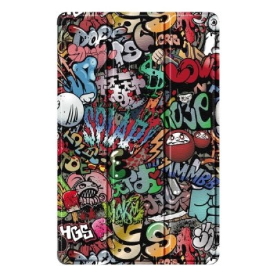 Lenovo Tab P11 11.5" Gen 2 atverčiamas „Street Art“ spalvotas dėklas - knygutė | Priedai.lt