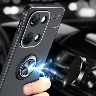 OnePlus Nord 3 „FOCUS“ Kickstand kieto silikono TPU juodas dėklas - nugarėlė | Priedai.lt