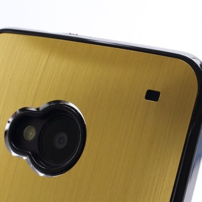 Šlifuoto metalo HTC One M7 auksinis dėklas (Dėkliukas) / Priedai.lt