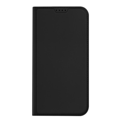 „Dux Ducis“ Skin serijos Apple iPhone 15 Pro Max juodas odinis atverčiamas dėklas | Priedai.lt