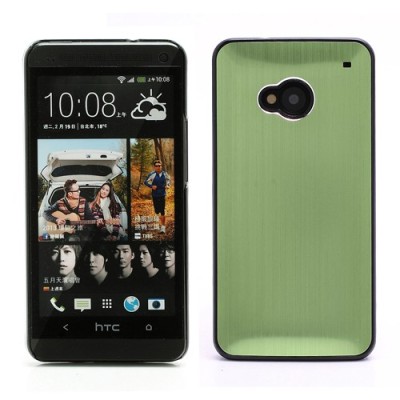 Šlifuoto metalo HTC One M7 žalias dėklas (Dėkliukas) / Priedai.lt