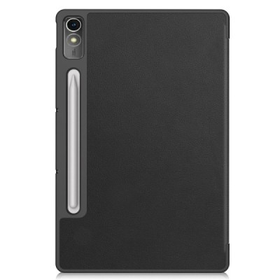 Lenovo Tab P12 12.7" atverčiamas juodas odinis dėklas (sulankstomas) | Priedai.lt