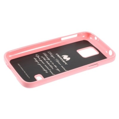 Samsung Galaxy S5 mini G800 rožinis Mercury TPU kieto silikono dėklas / Priedai.lt