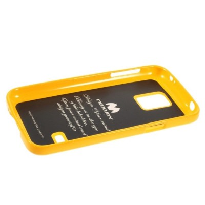 Samsung Galaxy S5 mini G800 geltonas Mercury TPU kieto silikono dėklas / Priedai.lt